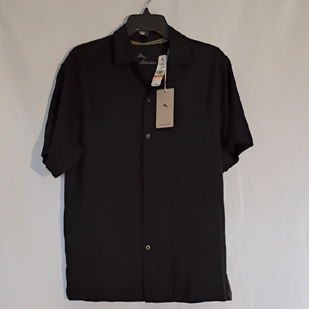 Tommy Bahama Black Casual Button Down Shirt